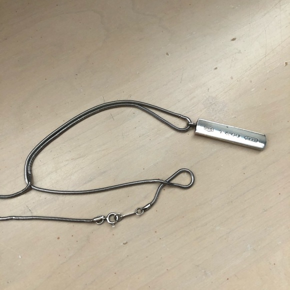 Tiffany & co silver 1837 bar pendent neckl… - Picture 4 of 5